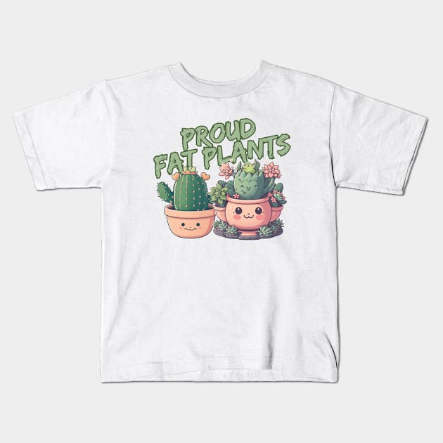 Gardening - Proud fat plants Kids T-Shirt by Warp9